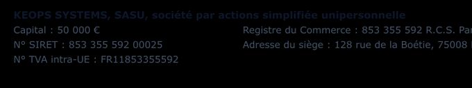 Informations éditeur du site