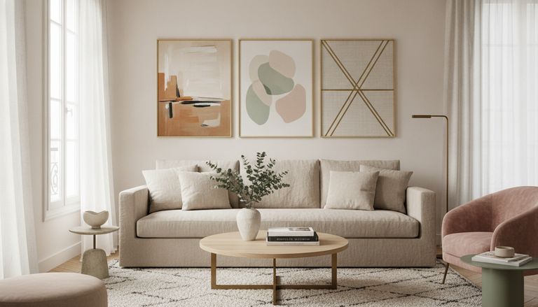 Tableaux modernes pour salon : 10 idées et conseils 2026