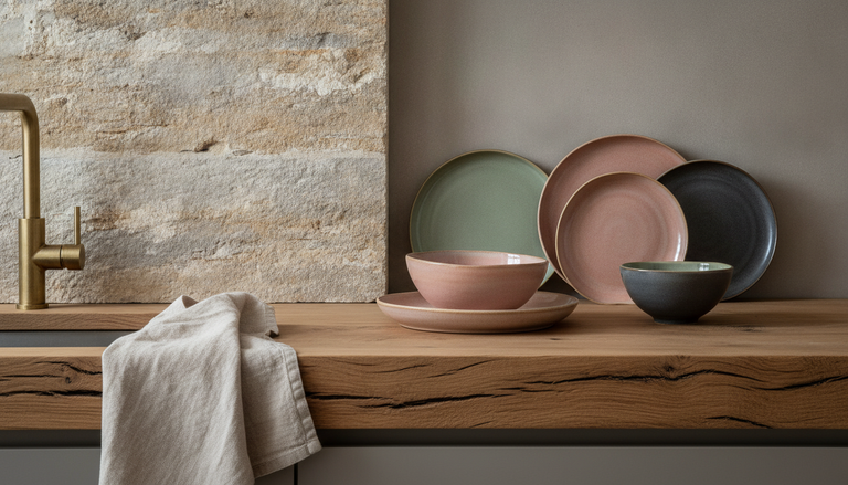 Tendance cuisine 2026 : couleurs, matériaux et prix au m² : Le retour aux matériaux bruts : bois, pierre et céramique